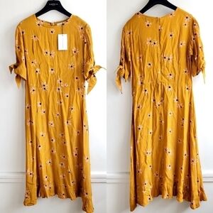 Faithfull the Brand Emilia Botany Floral Print Midi Dress NWT Size 4/Small